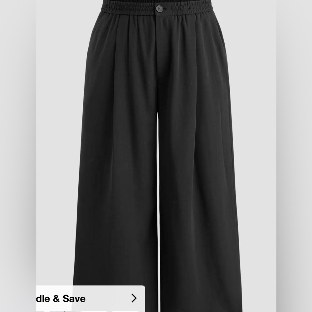Like New Elegant Black Wide-Leg Pants